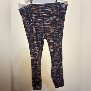 Brooks Black and Multicolor Streak Leggings